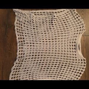 Grey shawl with split on each side